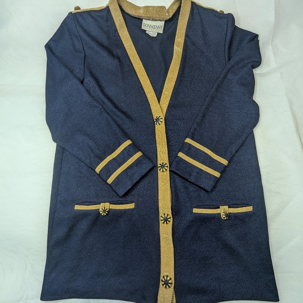 Vintage 1980's Metallic Knit Sweater Jacket Glam